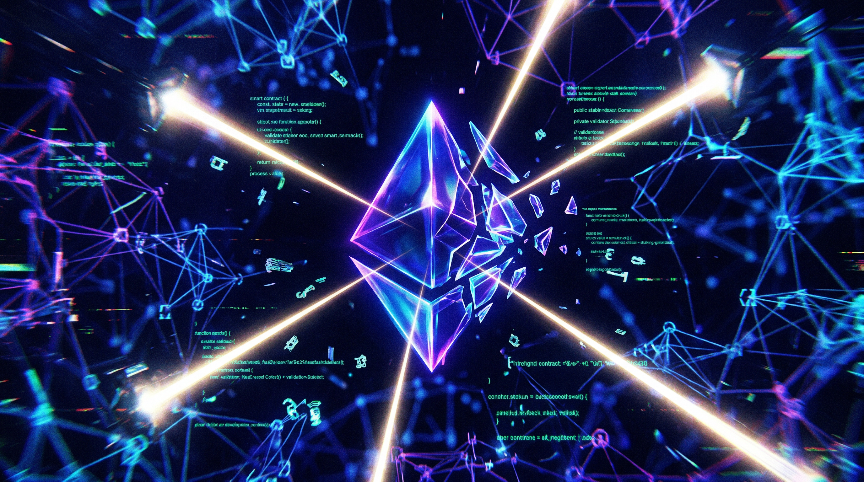 رسم نيون سيبراني لترقية Pectra وتجريد الحساب