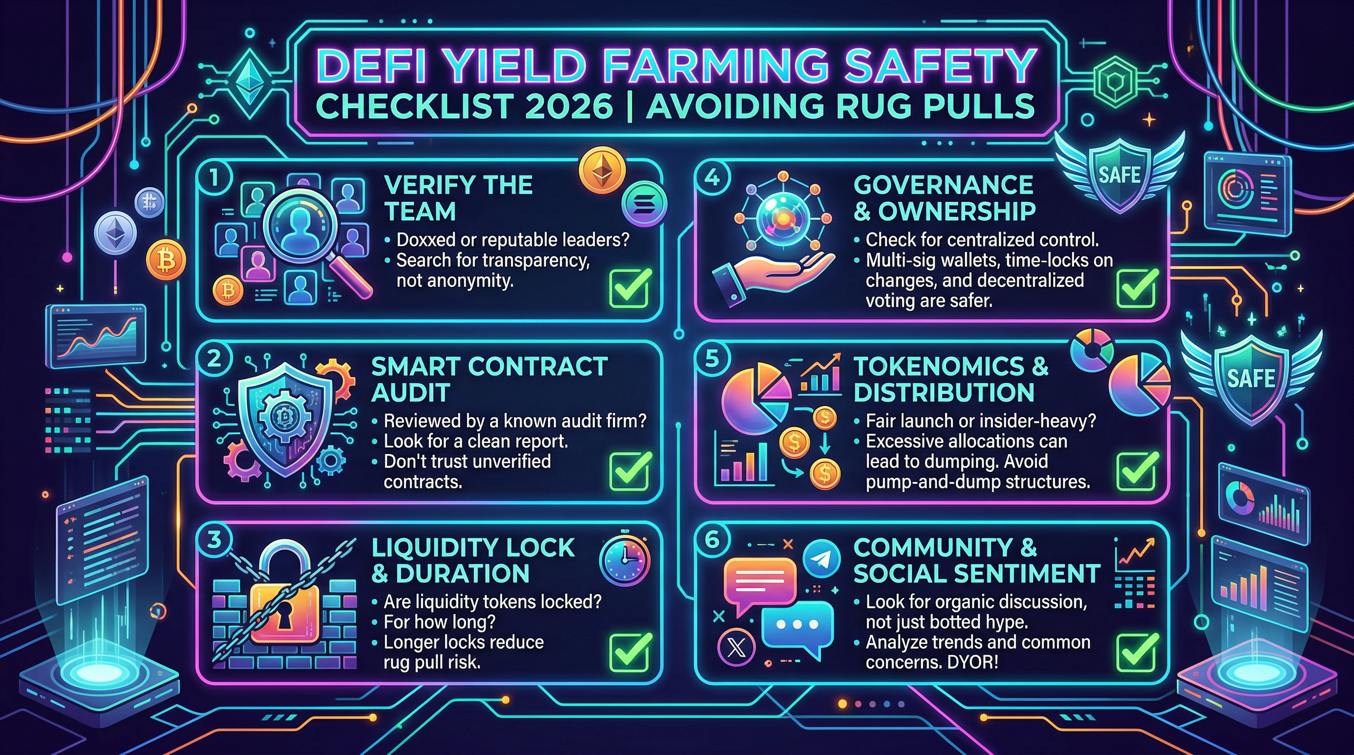 How to Farm Yield Without Getting Rugged: A 2026 DeFi Safety Checklist