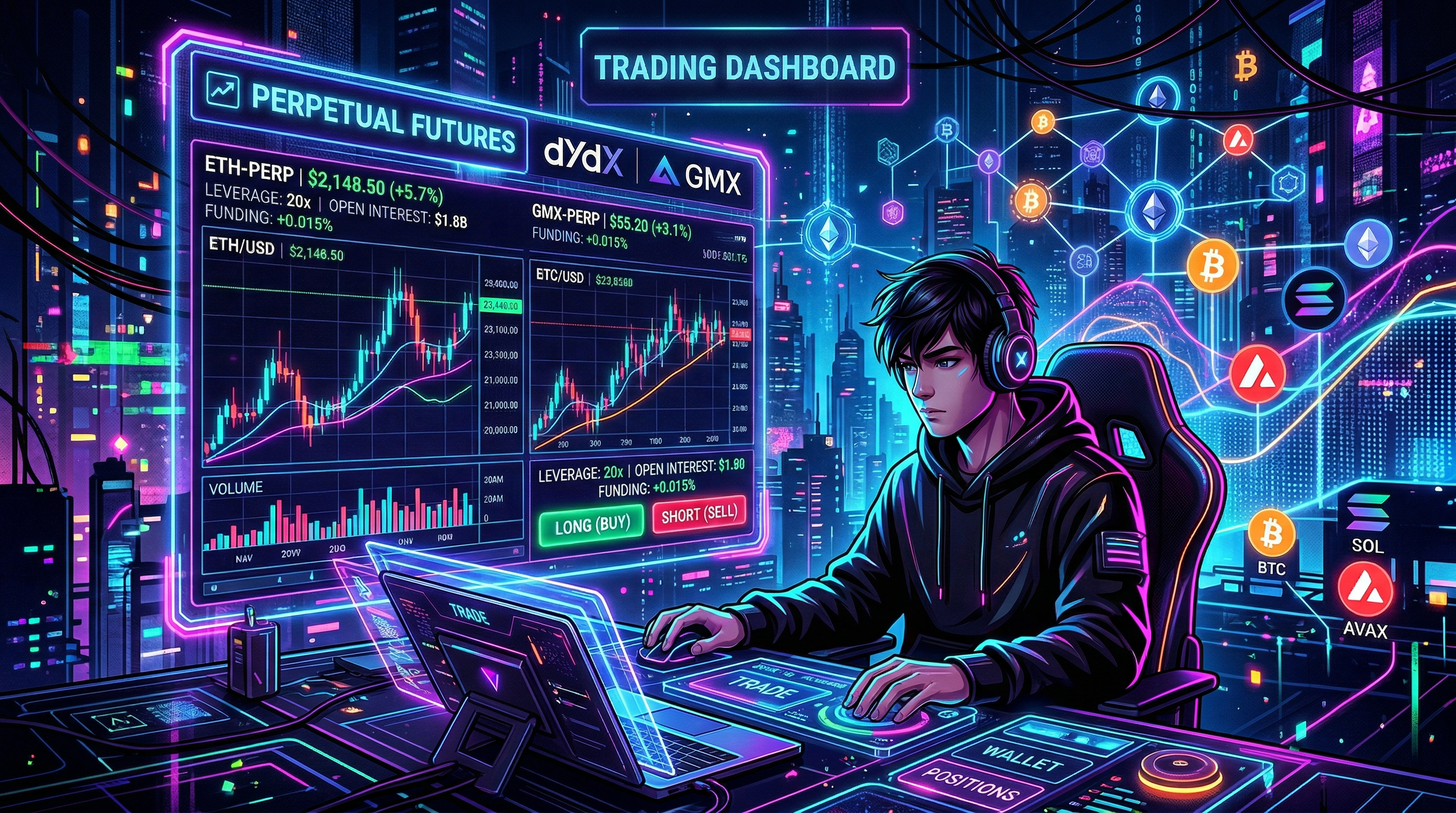 Perpetual Futures in Crypto: How to Trade Perps on dYdX and GMX