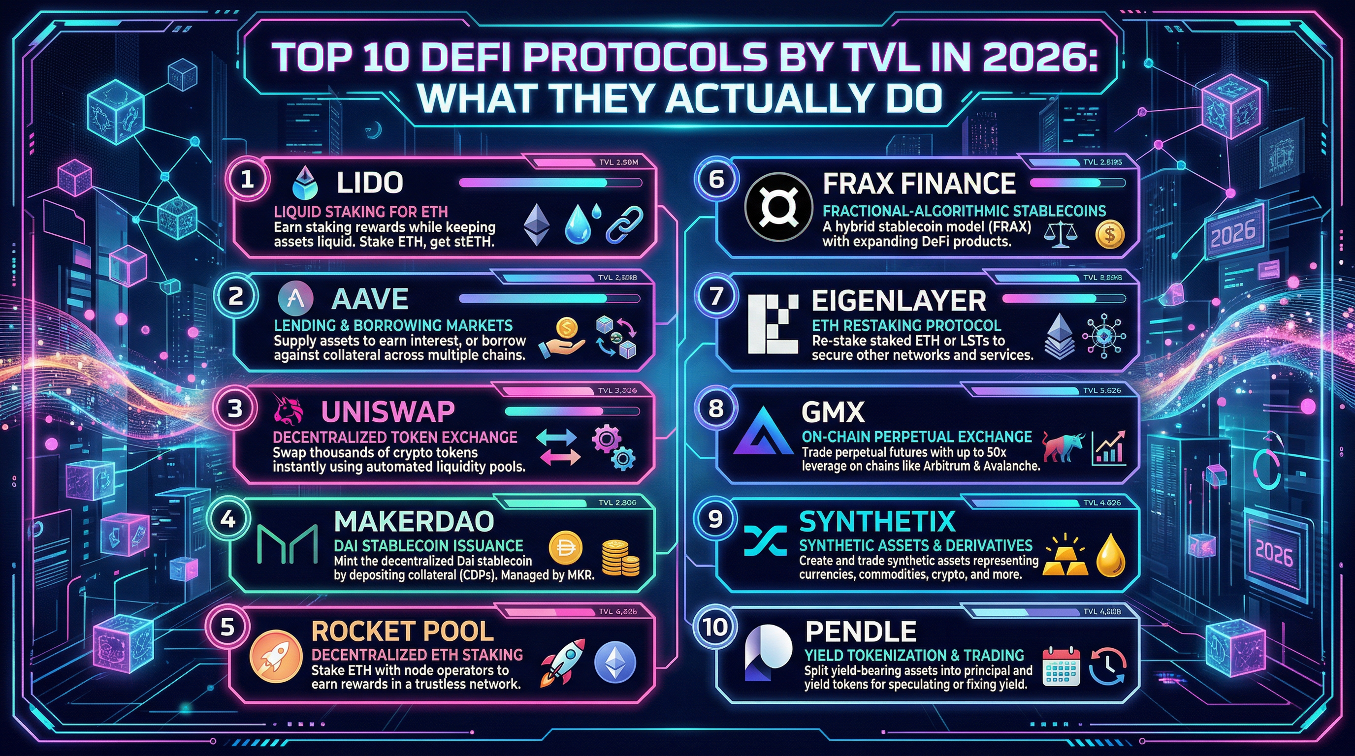 Top 10 DeFi Protocols by TVL in 2026 — And What They're Actually Doing With Your Money