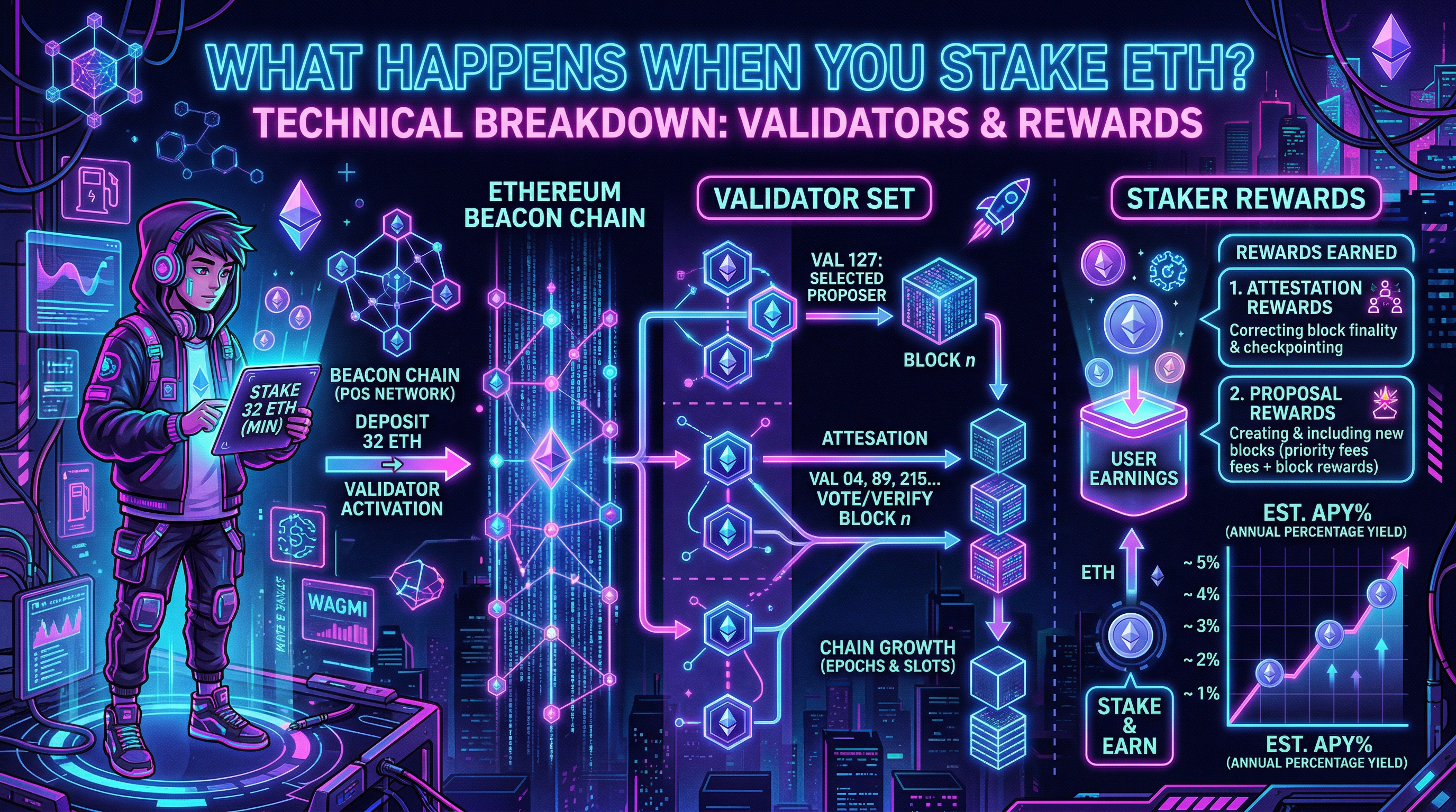 What Happens When You Stake ETH? The Technical Breakdown